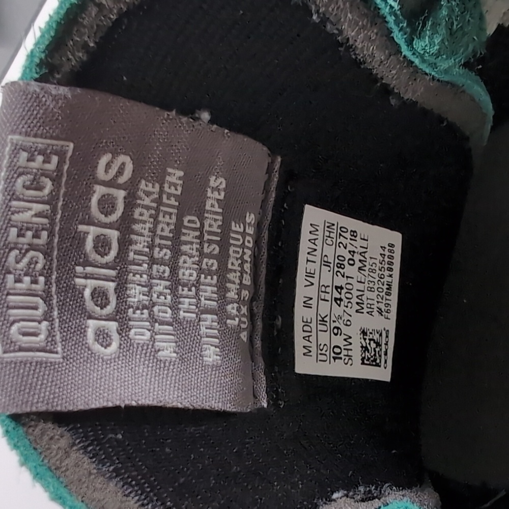 Adidas Originals Quesence B37851 Collegiate Green Size 10 US!!!!! - Picture 6 of 7